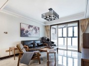 現(xiàn)代時尚的中式110平米三居室客廳窗戶裝修效果圖