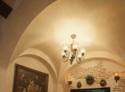 美式鄉村風格240平米別墅客廳背景墻裝修效果圖