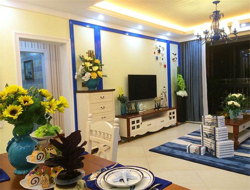 溫馨的地中海風格100平米二居室裝修效果圖 溫馨的地中海風格100平米二居室裝修效果圖