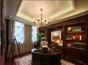 富麗堂皇的美式風格200平米別墅書房吊頂裝修效果圖 富麗堂皇的美式風格200平米別墅書房吊頂裝修效果圖