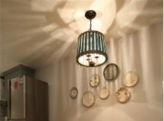 簡約質樸美式風格90平米公寓餐廳吊頂裝修效果圖