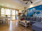 藍(lán)白地中海風(fēng)格100平米復(fù)式客廳背景墻裝修效果圖 藍(lán)白地中海風(fēng)格100平米復(fù)式客廳背景墻裝修效果圖