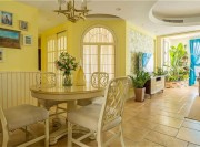 清新休閑的田園風(fēng)格140平米四居室餐廳裝修效果圖 清新休閑的田園風(fēng)格140平米四居室餐廳裝修效果圖