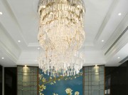 優雅清新中式風格220平米別墅客廳吊頂裝修效果圖