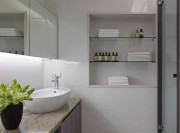 純粹現代簡約風格50平米一居室衛生間浴室柜裝修效果圖