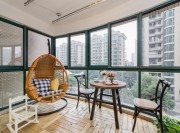 時(shí)尚裸灰新古典風(fēng)格140平米四居室陽臺(tái)窗戶裝修效果圖