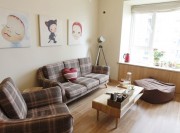 和風日式現代簡約風格60平米二居室客廳背景墻裝修效果圖