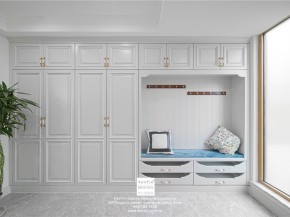 冠南苑現代美式別墅玄關裝修實景案例