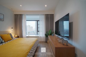 海亮長橋府現(xiàn)代簡約風(fēng)格三居室臥室裝修實(shí)景案例