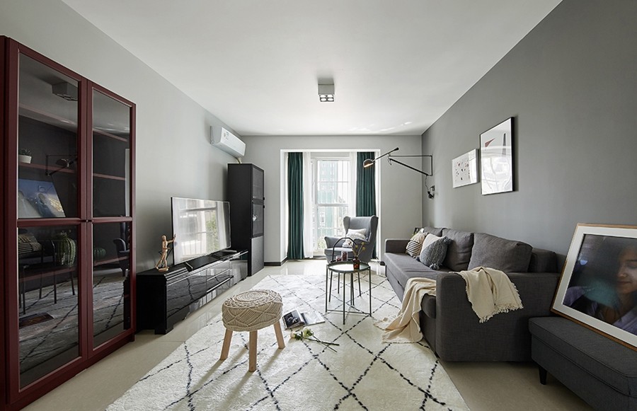 現(xiàn)代簡約風格兩居室客廳裝修效果圖