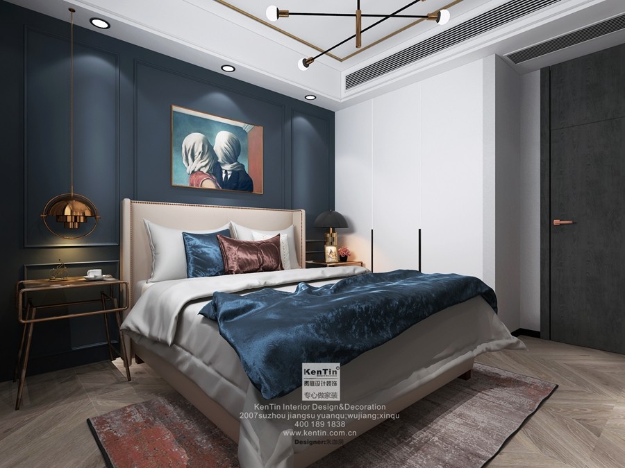 鉑悅鉑悅犀湖現(xiàn)代風格別墅臥室裝修效果圖