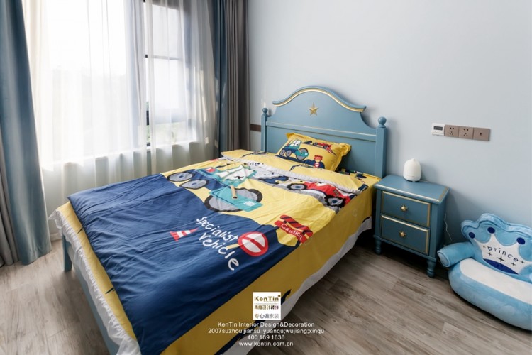 獨墅灣別墅現代風格兒童房裝修實景案例