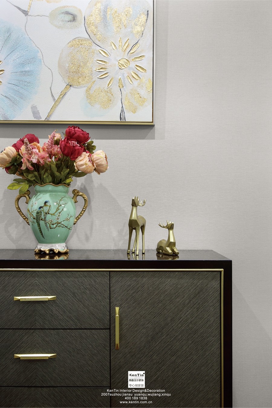 獅山原著復(fù)式美式輕奢風(fēng)格客廳裝修實景案例