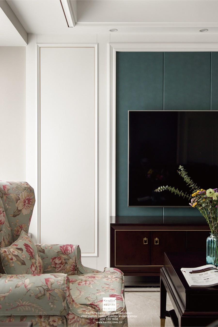 獅山原著復(fù)式美式輕奢風(fēng)格客廳裝修實景案例