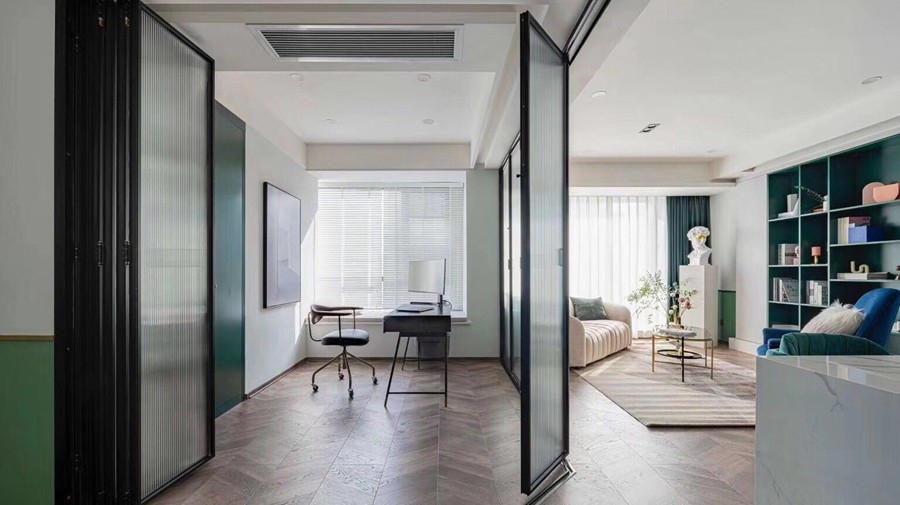 現(xiàn)代簡(jiǎn)約風(fēng)格書(shū)房裝修實(shí)景案例