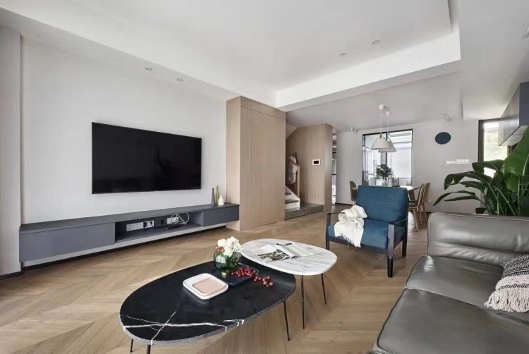 現(xiàn)代簡約風格客廳裝修實景案例