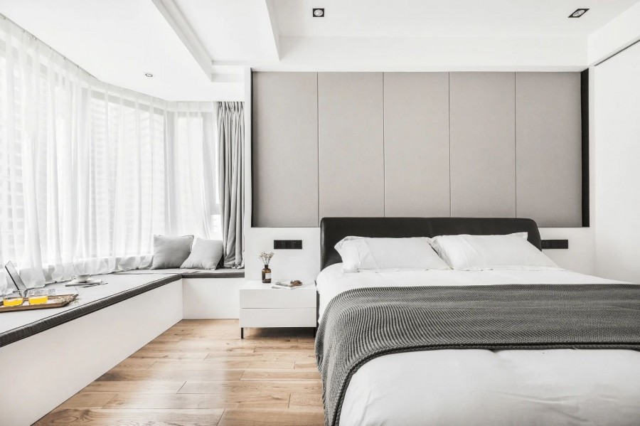 現(xiàn)代簡(jiǎn)約三居室臥室效果圖