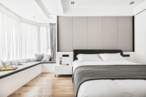 現(xiàn)代簡(jiǎn)約三居室臥室效果圖