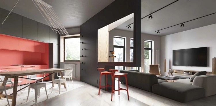 歐美風格隔斷效果圖