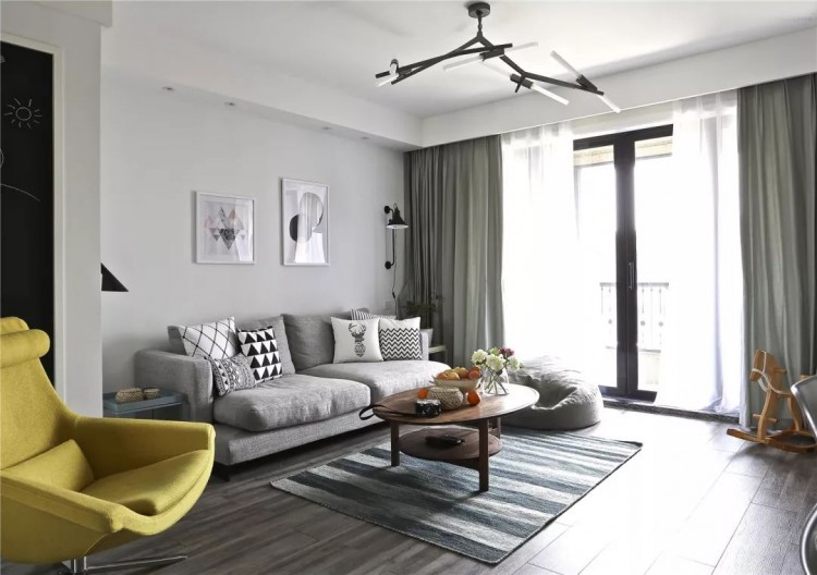 簡約北歐風三居室效果圖