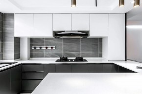 現代簡約兩居室廚房效果圖