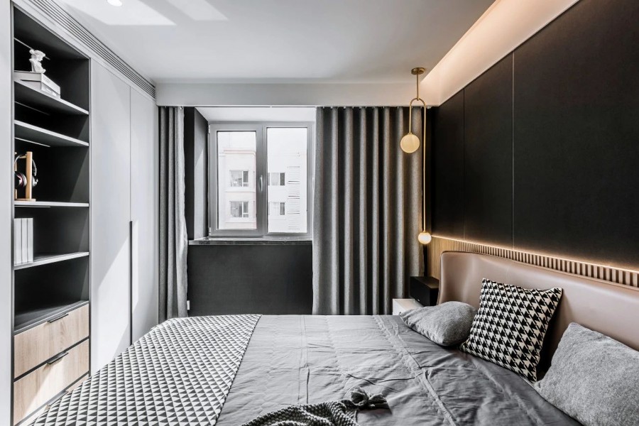 現代簡約兩居室臥室效果圖