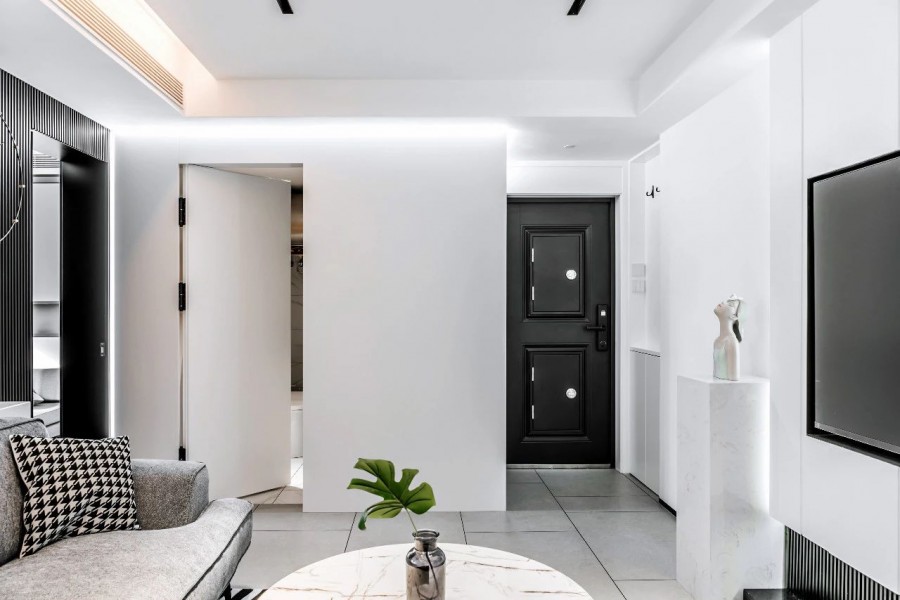 現代簡約兩居室玄關效果圖
