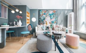 現代風格兩居室客廳效果圖