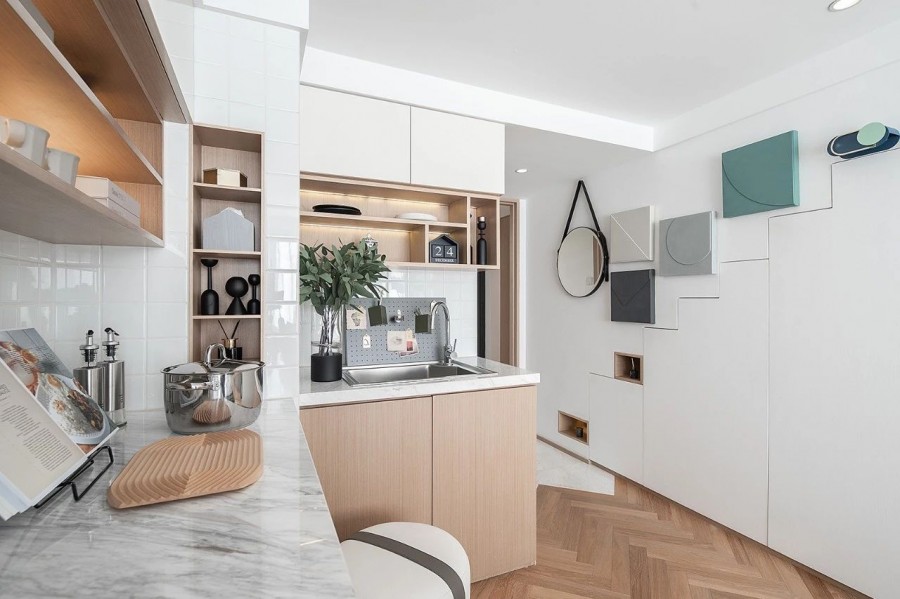 現代風格兩居室玄關效果圖