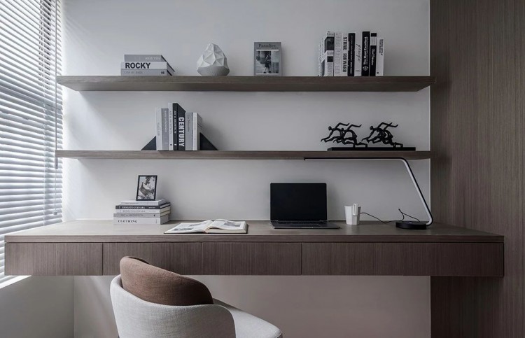 現(xiàn)代簡(jiǎn)約三居室書房效果圖