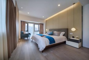 現代簡約風格三居室臥室裝修效果圖