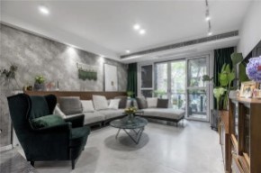 現(xiàn)代簡(jiǎn)約風(fēng)格三居室客廳裝修效果圖