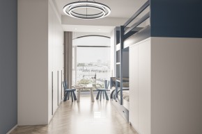 中海湖濱一號(hào)現(xiàn)代極簡風(fēng)格四居室兒童房裝修效果圖