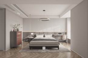 中海湖濱一號(hào)現(xiàn)代極簡風(fēng)格四居室臥室裝修效果圖