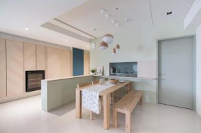 現代風格三居室餐廳裝修效果圖