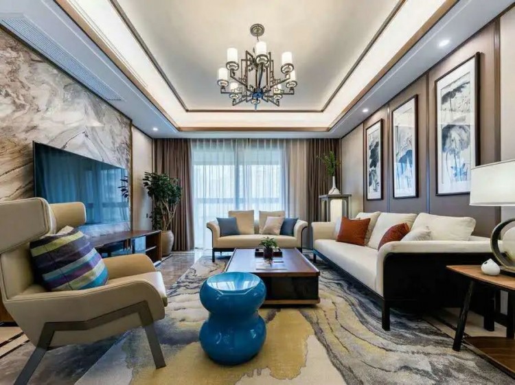 中式風格三居室裝修效果圖