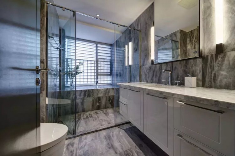 現代簡約風格三居室衛(wèi)生間裝修效果圖