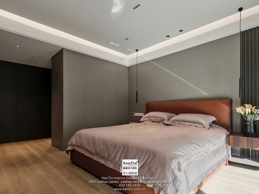 龍湖熙上現(xiàn)代簡約風(fēng)格別墅臥室裝修實景圖