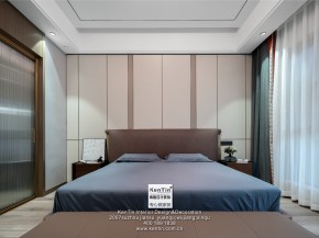 雅戈爾璞緹墅現代新中式風格臥室裝修實景圖