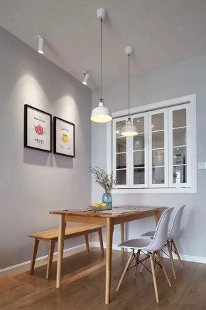 簡約北歐風格三居室餐廳裝修效果圖