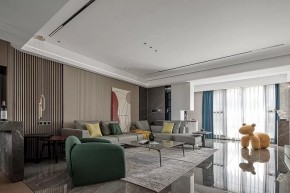 現(xiàn)代簡約風格四居室客廳裝修效果圖