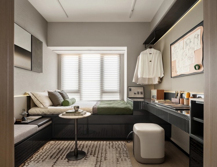 現(xiàn)代風格三居室臥室裝修效果圖