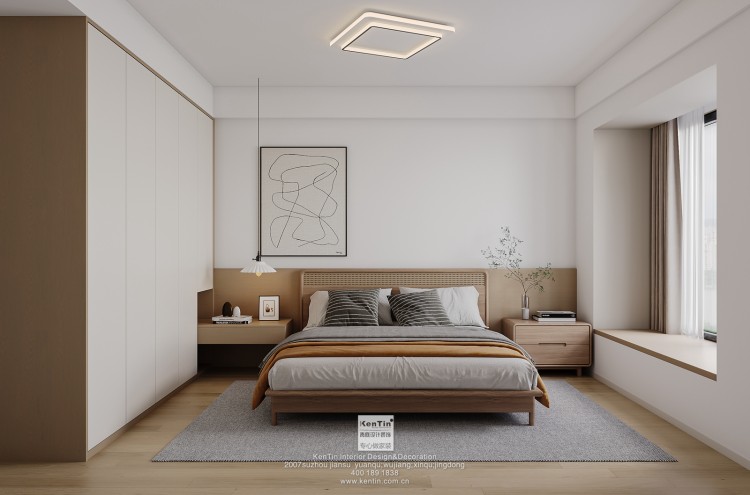 海悅花園現(xiàn)代簡約風(fēng)格三居室臥室裝修效果圖