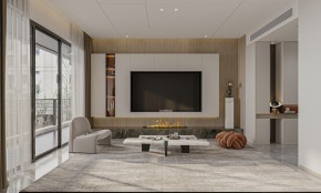 現代簡約風格四居室客廳裝修效果圖