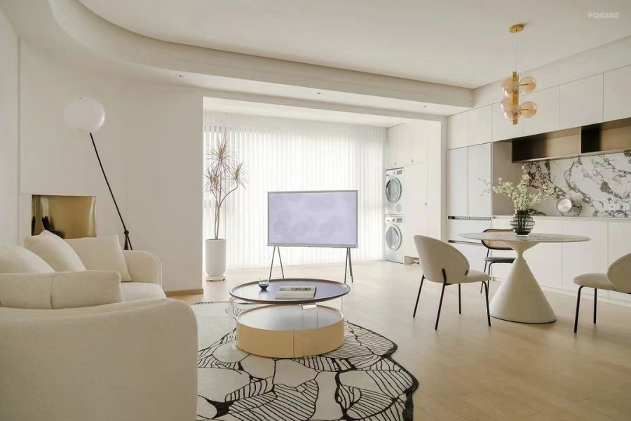 現(xiàn)代奶油風三居室裝修效果圖