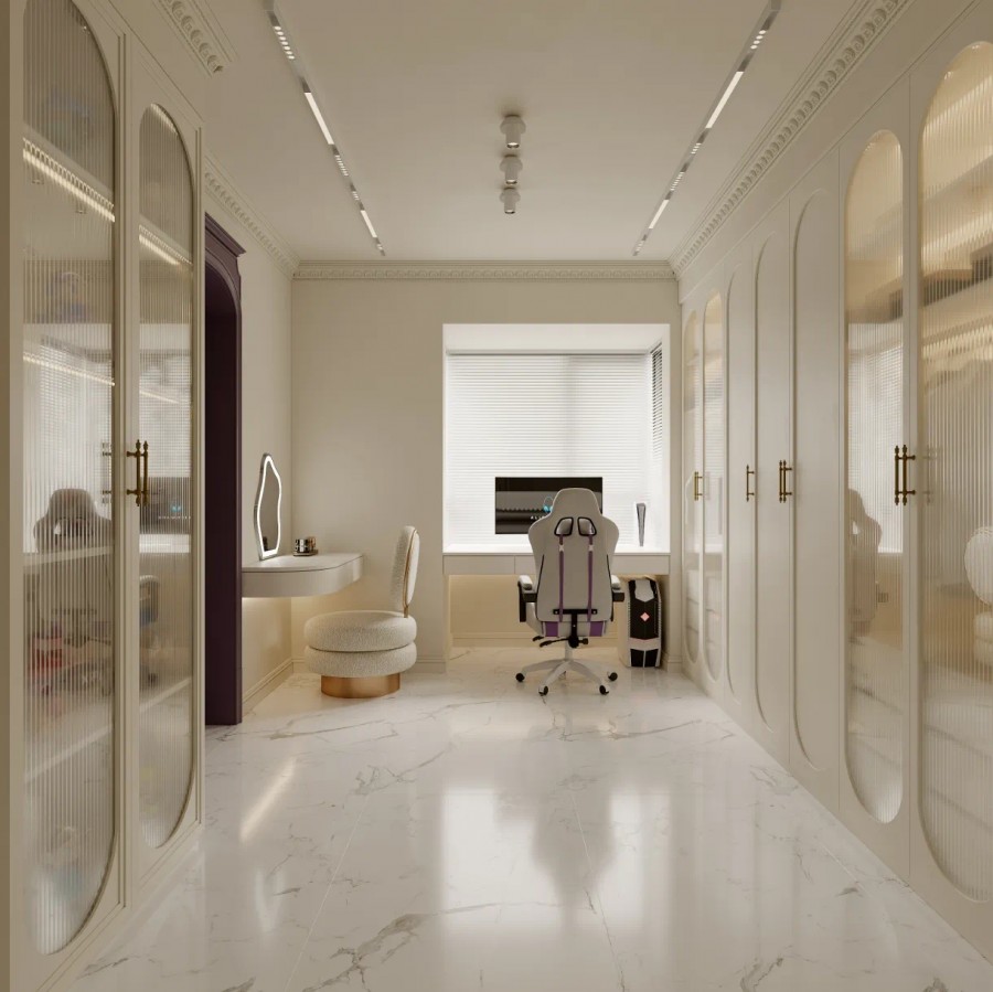 現代法式三居室衣帽間裝修效果圖