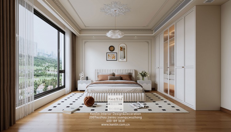 陽光假日復式法式復古臥室裝修效果圖