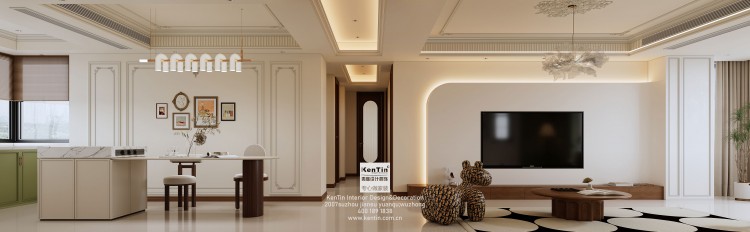 陽光假日復(fù)式法式復(fù)古裝修效果圖