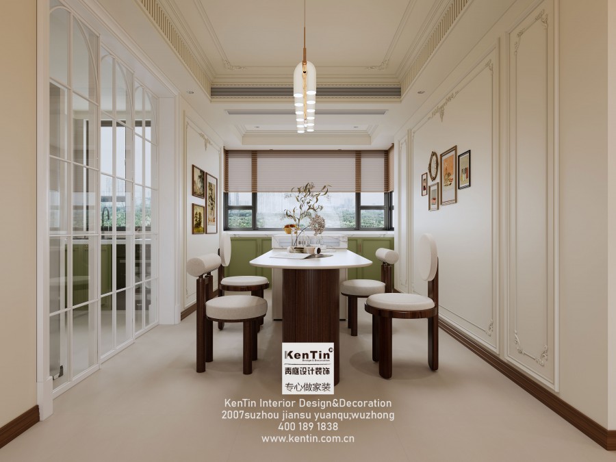 陽光假日復式法式復古餐廳裝修效果圖