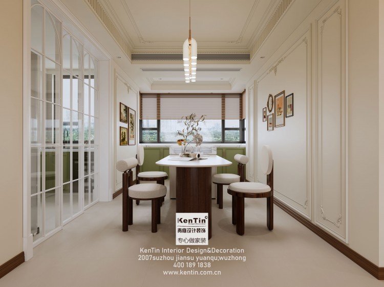 陽光假日復式法式復古餐廳裝修效果圖